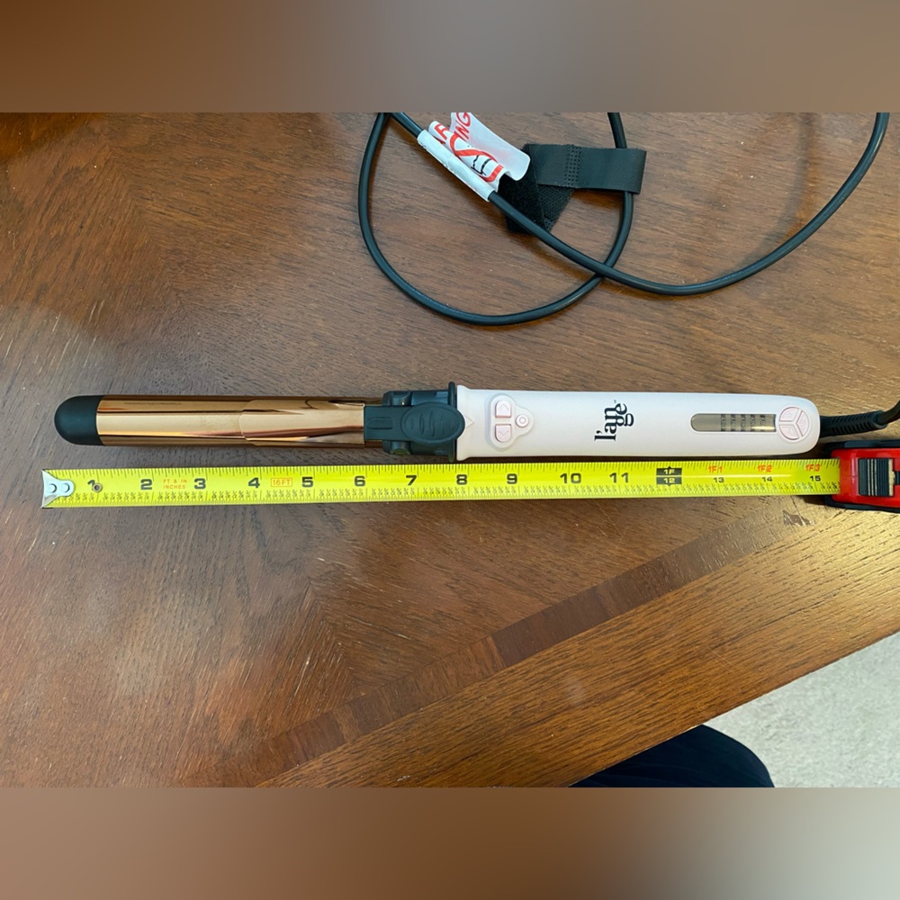 NWOT L’ange rotating curling iron with 1” barrel